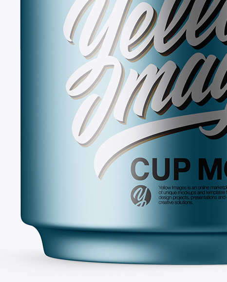 Matte Metallic Cup Mockup PSD #3