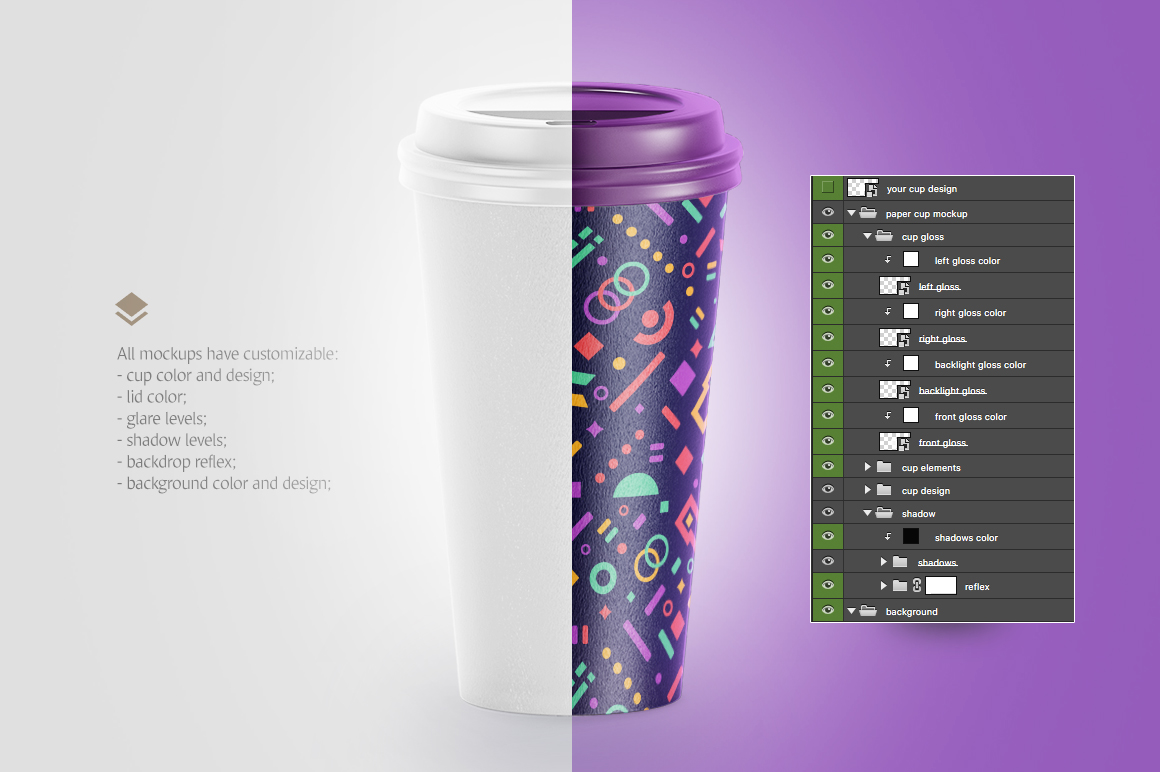 Download Large Coffee Cup Animated Mockup In Packaging Mockups On Yellow Images Creative Store PSD Mockup Templates