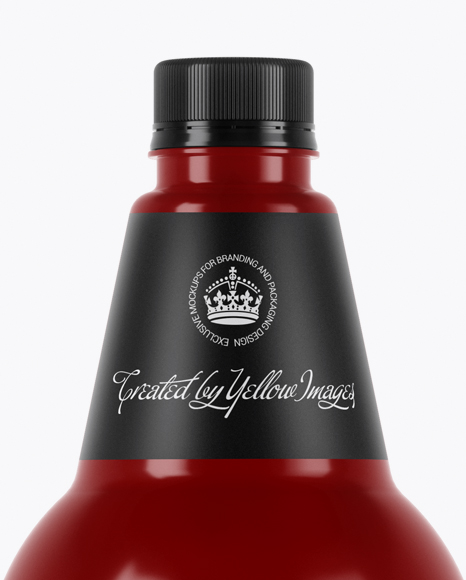 Glossy PET Beer Bottle Mockup PSD #2