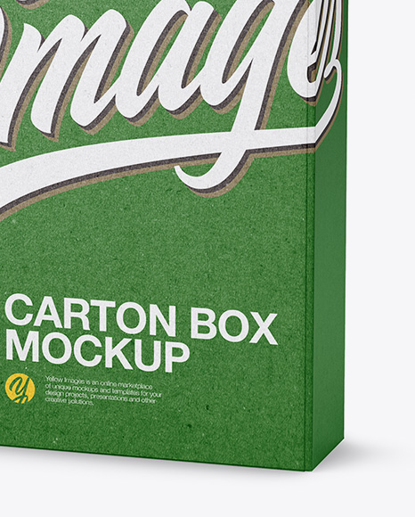Paper Box Mockup   Half Side View (High Angle Shot) PSD #1
