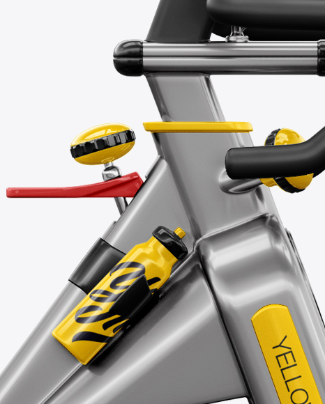 Exercise Bike Mockup - Side View in Object Mockups on Yellow Images Object Mockups