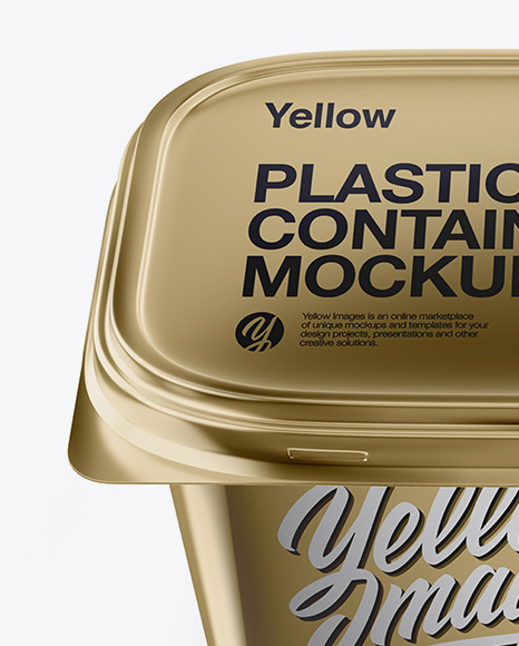 Download Metallic Plastic Food Container Psd Mockup Yellowimages