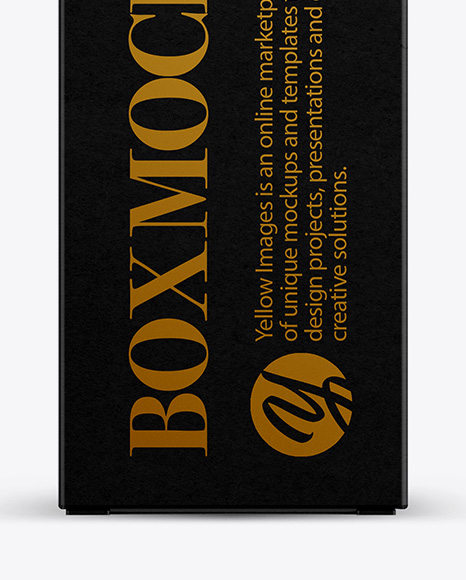 Paper Box Mockup   Front View PSD #1