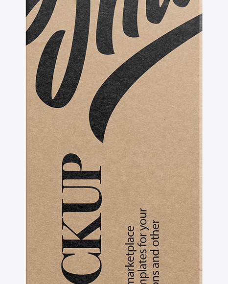 Kraft Paper Box Mockup   Front View PSD #3