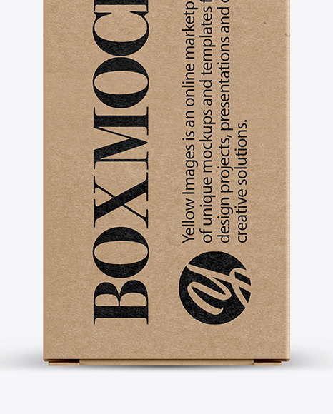 Kraft Paper Box Mockup   Front View PSD #4