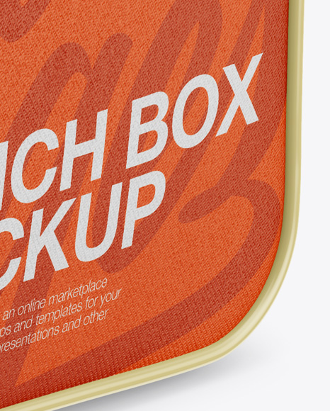 Download Lunch Box Mockup - Half Side View in Bag & Sack Mockups on Yellow Images Object Mockups