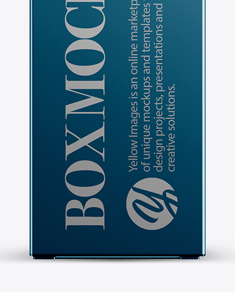 Download Metallic Box Mockup Front View In Box Mockups On Yellow Images Object Mockups