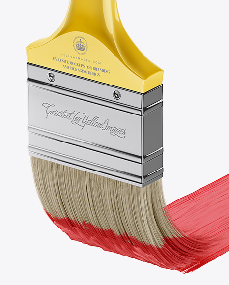 Brush With Glossy Grip   Paint Strip Mockup PSD #3