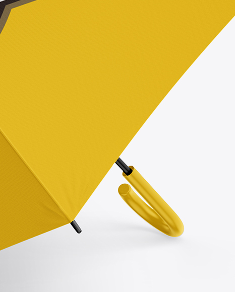 Open Double Umbrella Mockup - Half Side View in Object ...