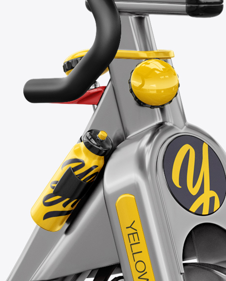 Download Exercise Bike Mockup Half Side View In Object Mockups On Yellow Images Object Mockups PSD Mockup Templates