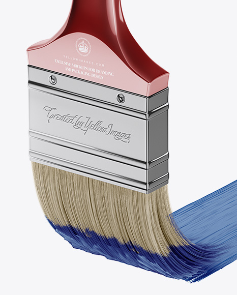Brush With Metallic Grip   Paint Strip Mockup PSD #2