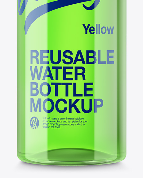 Download Clear Plastic Reusable Water Bottle Mockup In Bottle Mockups On Yellow Images Object Mockups PSD Mockup Templates