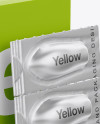 Box With Suppositories Mockup - Half Side View on Yellow Images Object