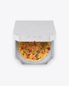 Download Pizza in Half-open Kraft Box Mockup - Top View in Box ...