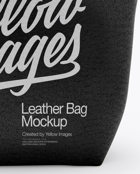 Download Leather Bag Mockup Front View In Apparel Mockups On Yellow Images Object Mockups