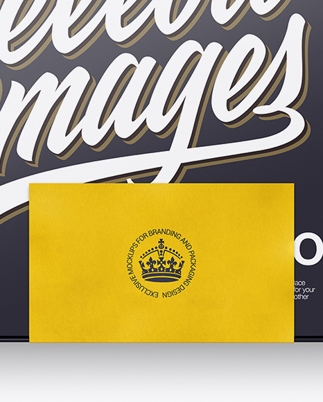 Glossy Paper Box W  Label Mockup   Top View PSD #2