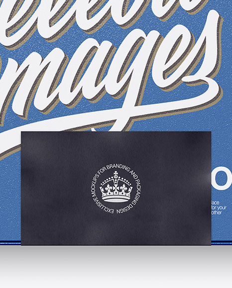 Download Textured Paper Box W/ Label Mockup - Top View in Box ...