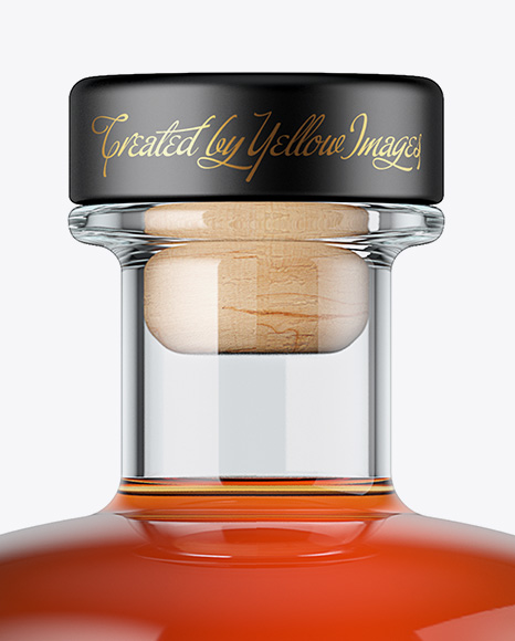Glass Bottle W  Cognac Mockup PSD #1