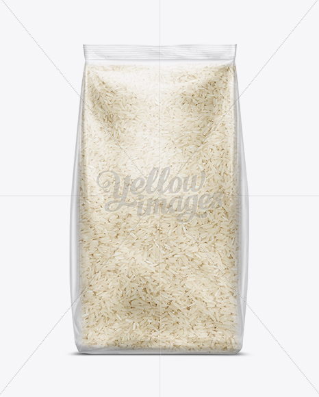 Download Rice Vacuum Plastic Bag Mockup In Flow Pack Mockups On Yellow Images Object Mockups