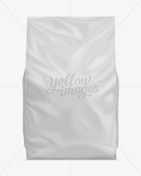 Download 14lb Cat Litter Package Mockup Front View In Bag Sack Mockups On Yellow Images Object Mockups