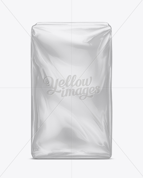 Download Plastic Food Package Mock Up In Bag Sack Mockups On Yellow Images Object Mockups