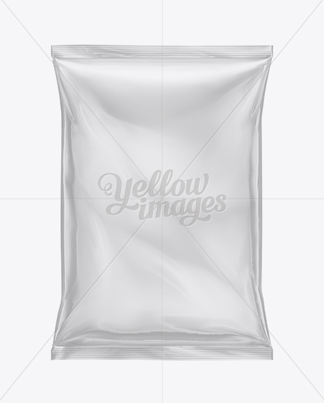 Flexible Food Bag Mockup In Flow Pack Mockups On Yellow Images Object Mockups