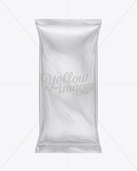 Flexible Food Bag Mockup In Flow Pack Mockups On Yellow Images Object Mockups