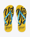 Download Flip Flops Mockup in Apparel Mockups on Yellow Images ...