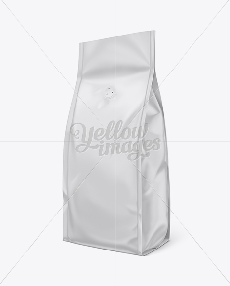 Coffee Bag W Valve Mock Up In Bag Sack Mockups On Yellow Images Object Mockups