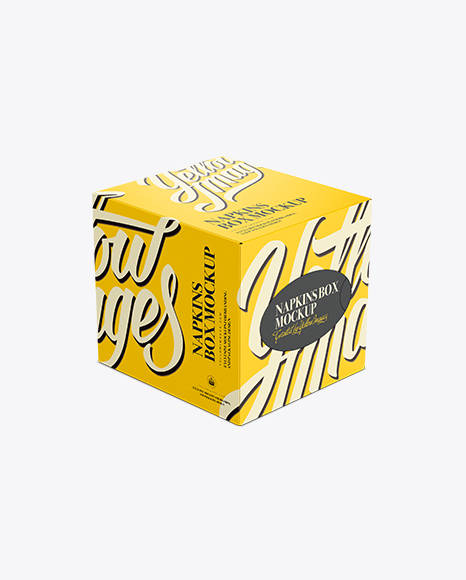 Download Tissue Box Mockup Front 3 4 View High Angle Shot In Box Mockups On Yellow Images Object Mockups Yellowimages Mockups