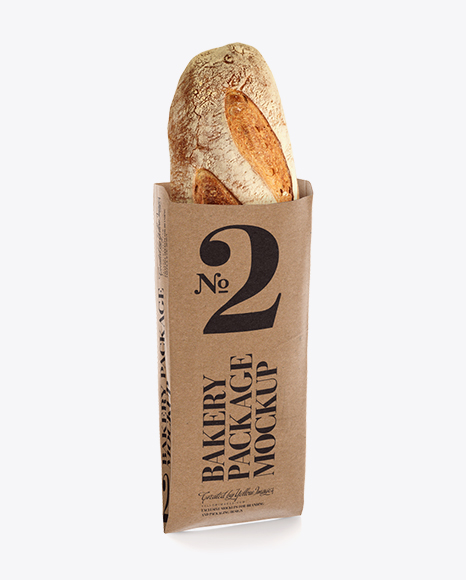 Kraft Paper Bakery Bag Mockup In Bag Sack Mockups On Yellow Images Object Mockups