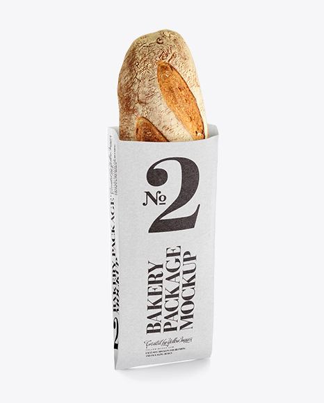 Download White Paper Bakery Bag Mockup In Bag Sack Mockups On Yellow Images Object Mockups