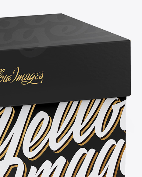 Paper Box Mockup   Half Side View (High Angle Shot) PSD #1
