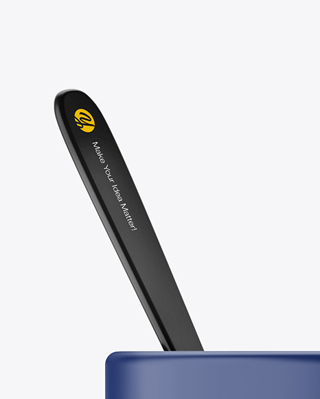 Matte Mug With Tea Bag   Spoon Mockup PSD #1