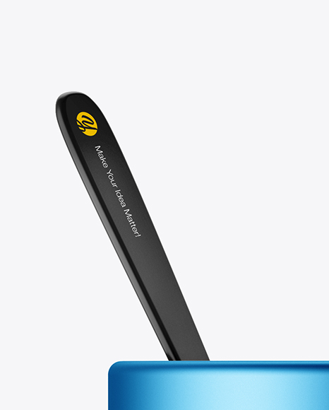 Metallic Mug With Tea Bag   Spoon Mockup PSD #1