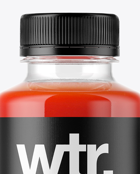Tomato Juice Bottle Mockup PSD #1