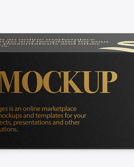 Paper Box Mockup   Front View (High Angle Shot) PSD #1