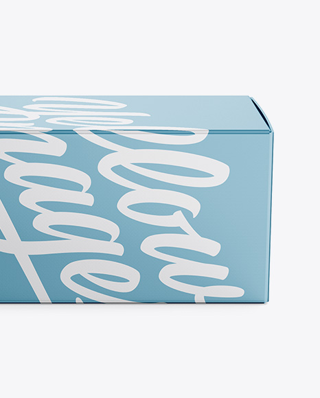 Download Metallic Paper Box Mockup Front View - Opened Metallic Box ... Yellowimages Mockups