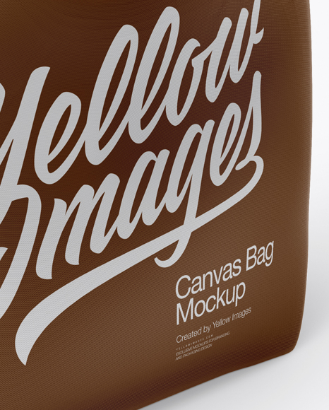 Download Canvas Bag Mockup Half Side View In Apparel Mockups On Yellow Images Object Mockups