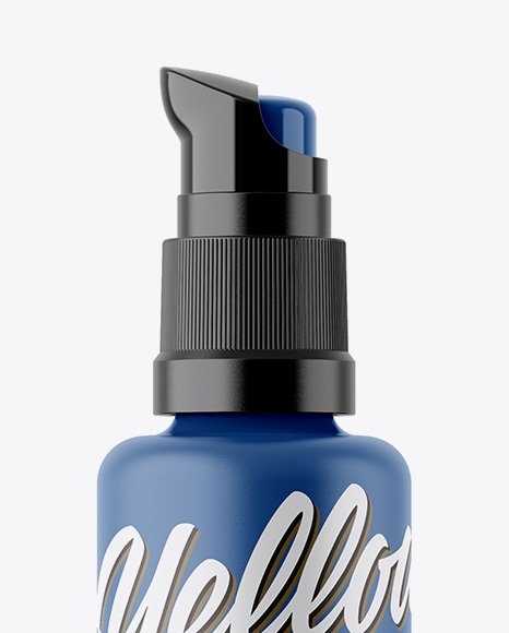 Matte Plastic Bottle W  Pump Mockup PSD #2