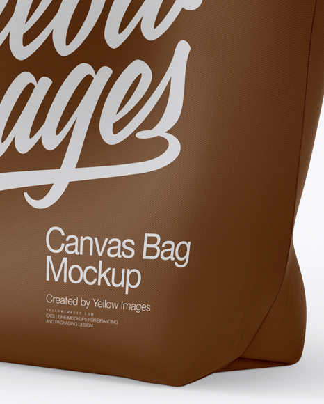 Download Canvas Bag Mockup Half Side View In Apparel Mockups On Yellow Images Object Mockups