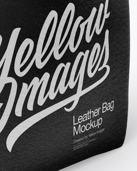 Download Leather Bag Mockup Half Side View In Apparel Mockups On Yellow Images Object Mockups