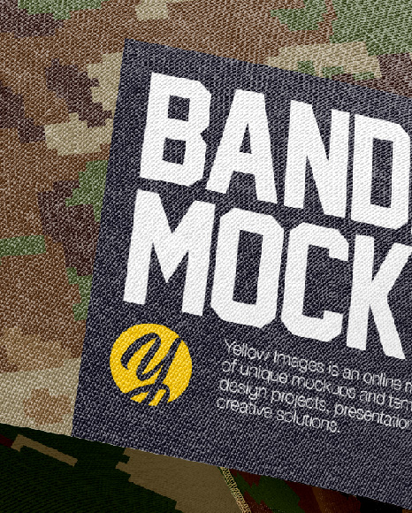 Bandana Mockup Half Side View In Apparel Mockups On Yellow Images Object Mockups