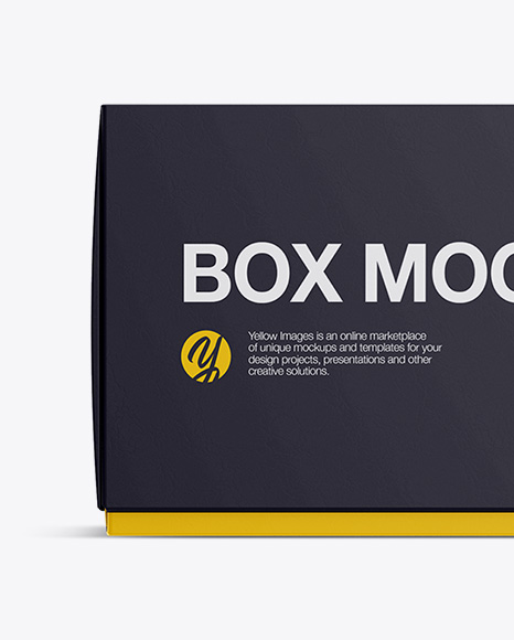 Paper Box Mockup   Front View PSD #2