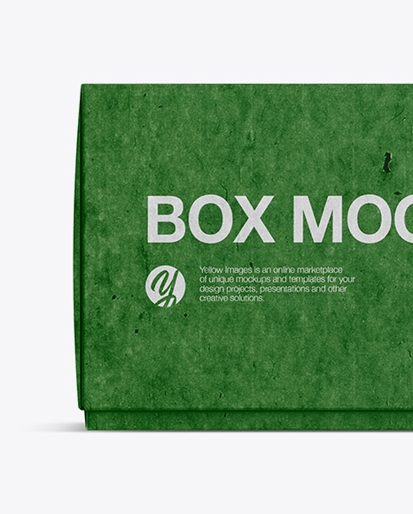 Textured Box Mockup   Front View PSD #3