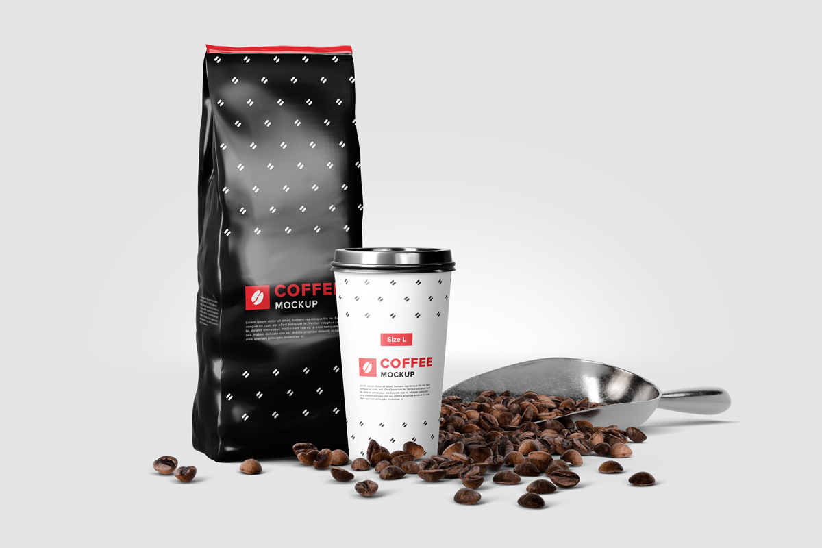 Download Coffee Mockup Scene Creator In Scene Generators On Yellow Images Creative Store