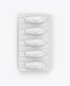 Glossy Suppositories Blister Mockup - Top View in Packaging Mockups on