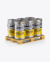 Download Wooden Pallet With 6 Glossy Beer Kegs Mockup - Half Side ... Yellowimages Mockups