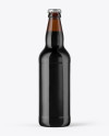 500ml Amber Glass Stout Beer Bottle Mockup