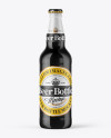 500ml Amber Glass Stout Beer Bottle Mockup